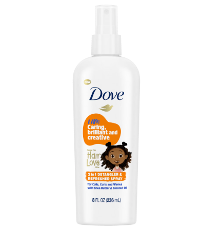 Dove Hair Love Detangler and Refresher Spray for Kids
